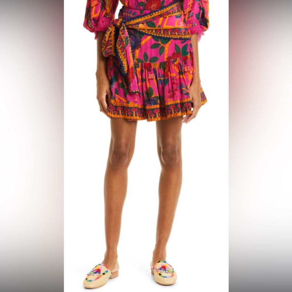 FARM Rio wrap mini skirt